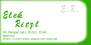 elek ritzl business card